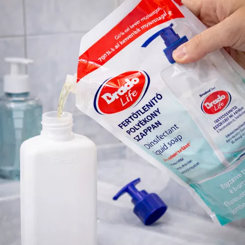 Bradolife fertőtlenítő folyékony szappan 500 ml utántöltő