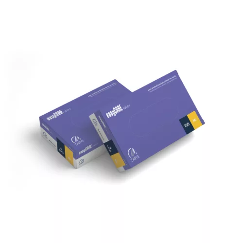EasyCare púderezett latex vizsgálókesztyű 100 db S méret