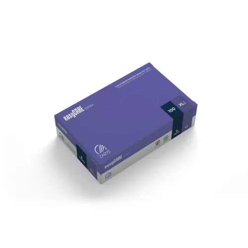 EasyCare púderezett latex vizsgálókesztyű 100 db S méret