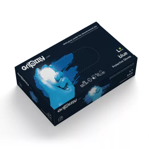Gripzzly kék nitril kesztyű 50 db XL méret