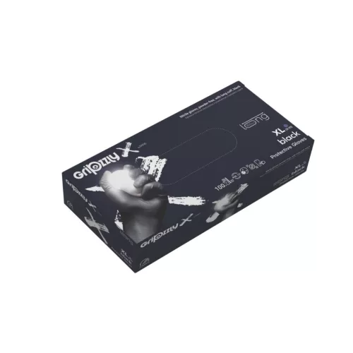 Gripzzly X Long fekete nitril kesztyű 100 db M méret
