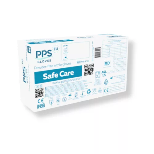 PPS Safe Care kék púdermentes nitril kesztyű 3,5 g 100 db