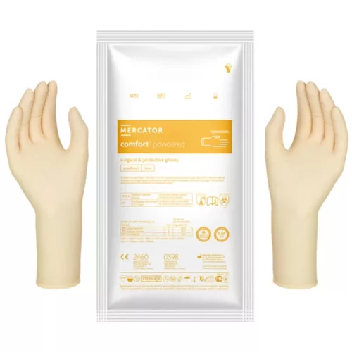 Mercator Comfort púderezett latex sebészeti kesztyű 50 pár