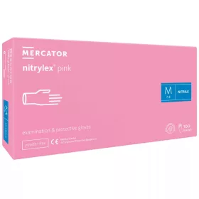 Nitrylex halvány rózsaszín púdermentes nitril vizsgálókesztyű 100 db