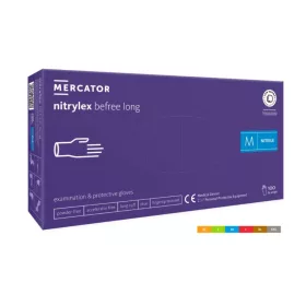 Nitrylex Befree Long lila púdermentes nitril vizsgálókesztyű