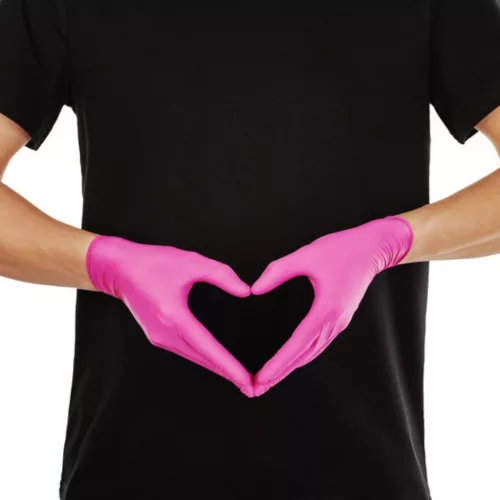 Nitrylex magenta púdermentes nitril vizsgálókesztyű