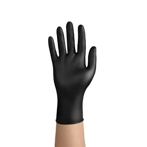 Gripzzly fekete nitril kesztyű 50 db L méret
