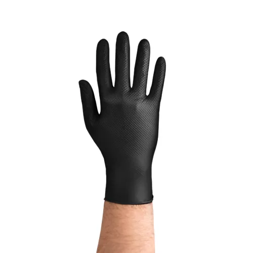 Gripzzly fekete nitril kesztyű 50 db L méret