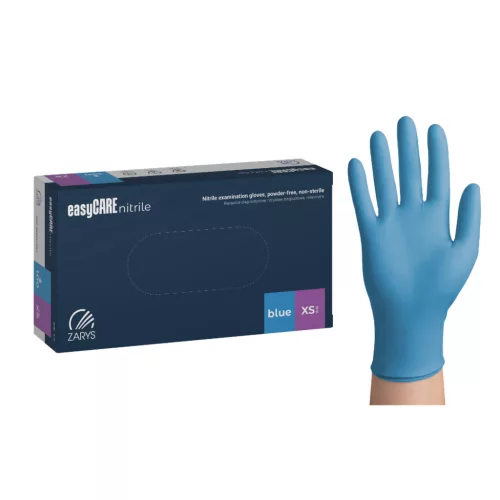EasyCare kék púdermentes nitril kesztyű 3,5 g 100 db S méret
