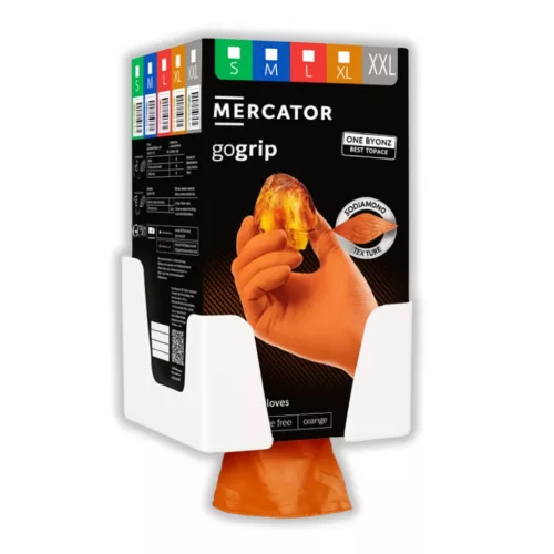 Mercator GoGrip One by One narancs púdermentes nitril kesztyű 100 db